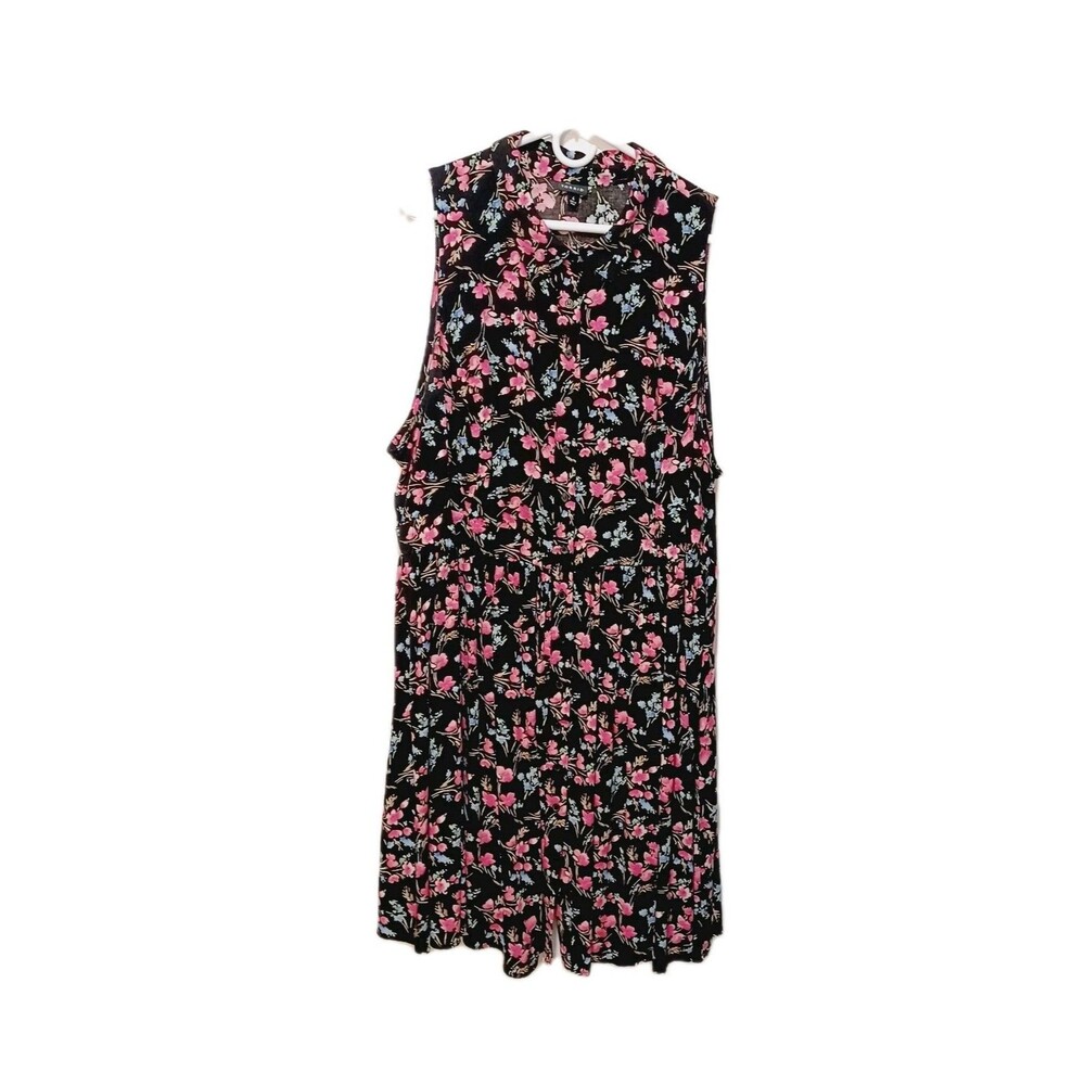 Torrid women’s Floral Print Button Front sleeveless Challis Dress plus size 4